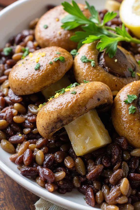 garlic butter mushroom rice