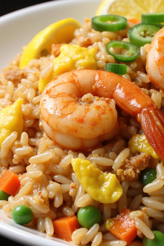 garlic butter shrimp fried rice