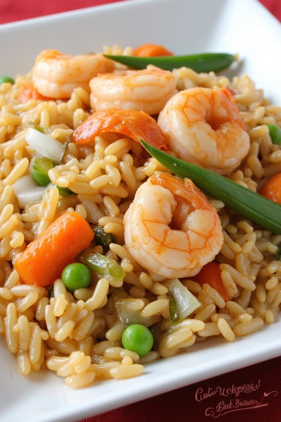 garlic butter shrimp rice