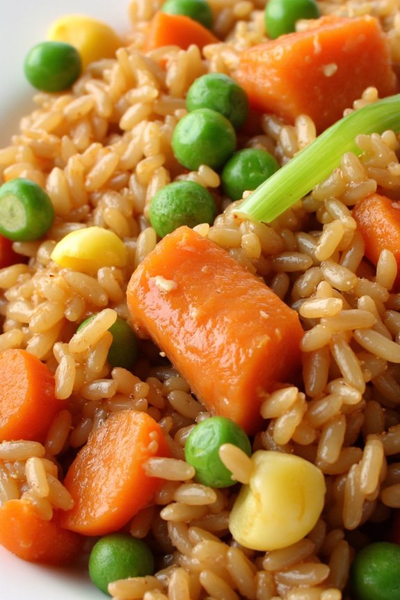 garlic ginger salmon fried rice