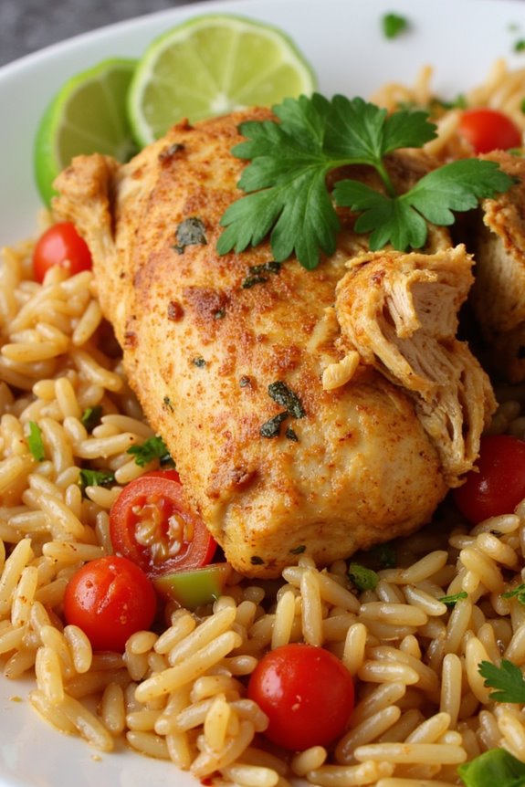 garlic herb chicken rice