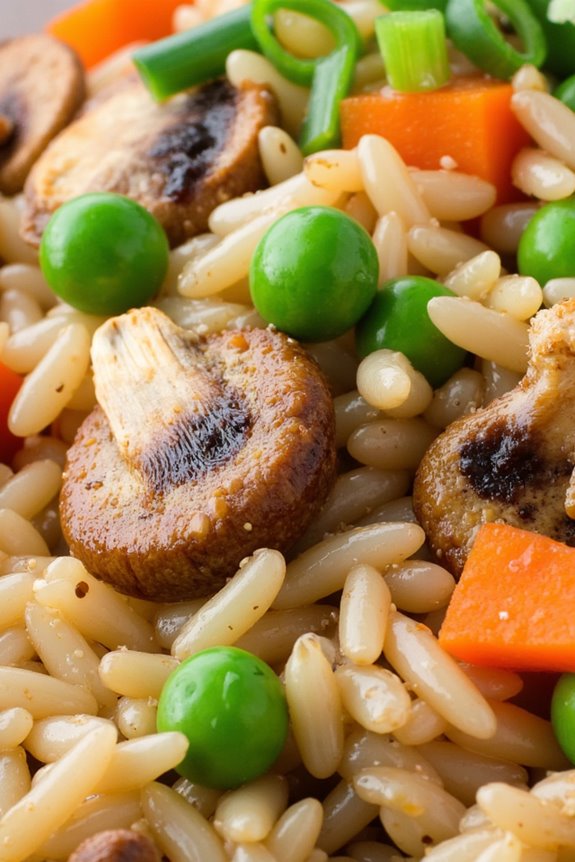 garlic mushroom fried rice