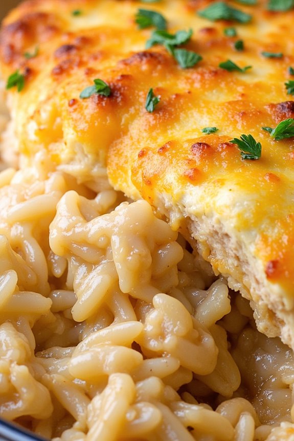 garlic parmesan chicken casserole