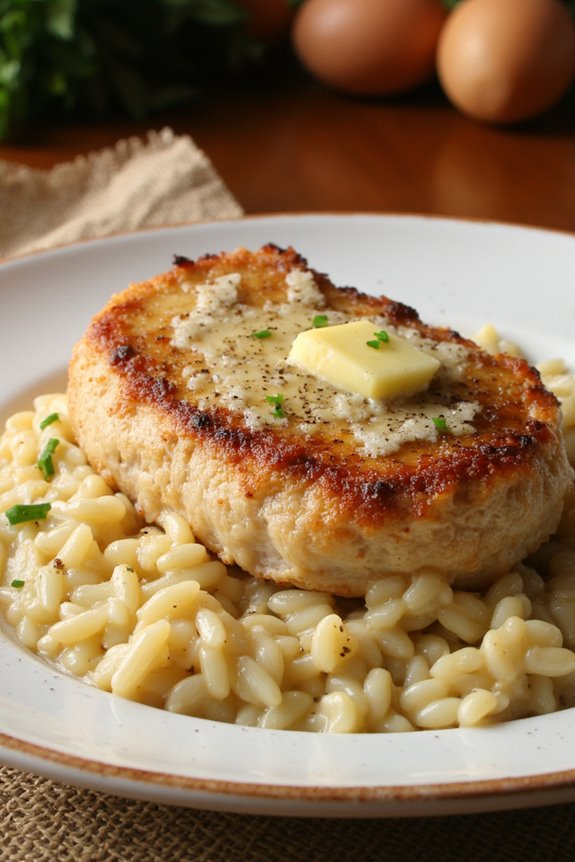 garlic parmesan pork chops delight