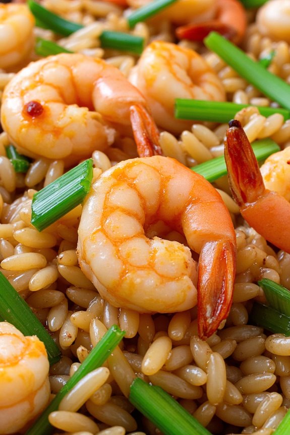 ginger scallion shrimp fried rice