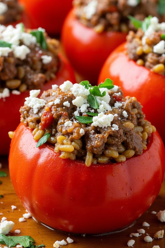 greek beef rice tomatoes