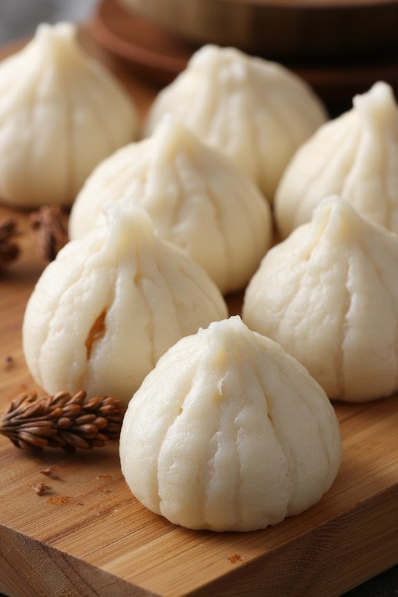 half moon shaped rice cakes