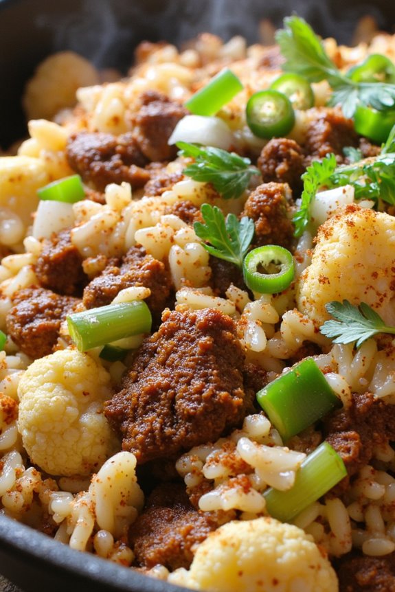 healthy creole dirty rice