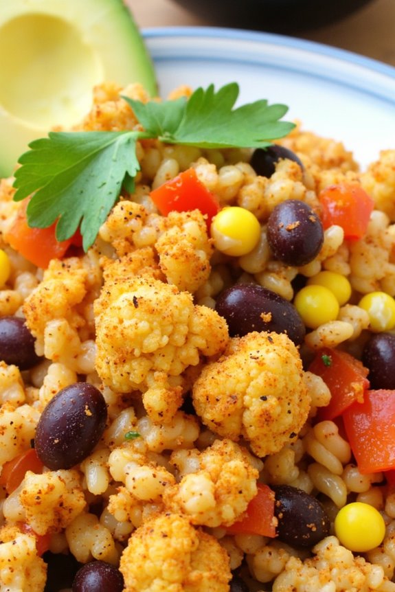healthy mexican cauliflower dish