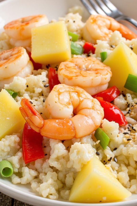 healthy shrimp pineapple stir fry