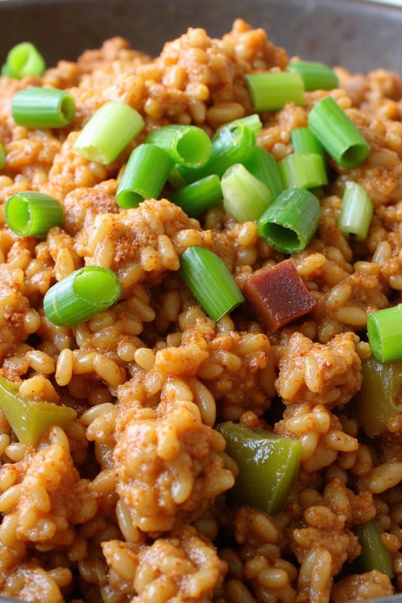 healthy southern dirty rice