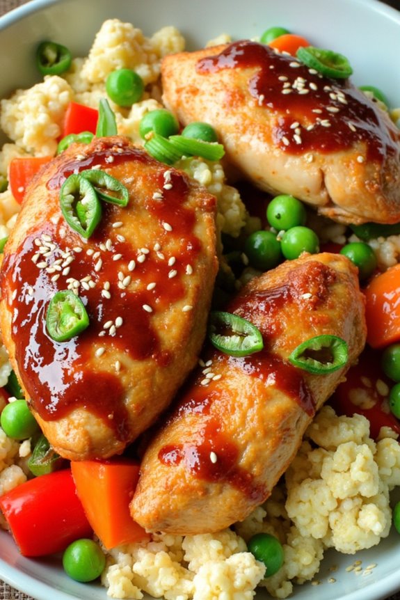 healthy teriyaki cauliflower rice