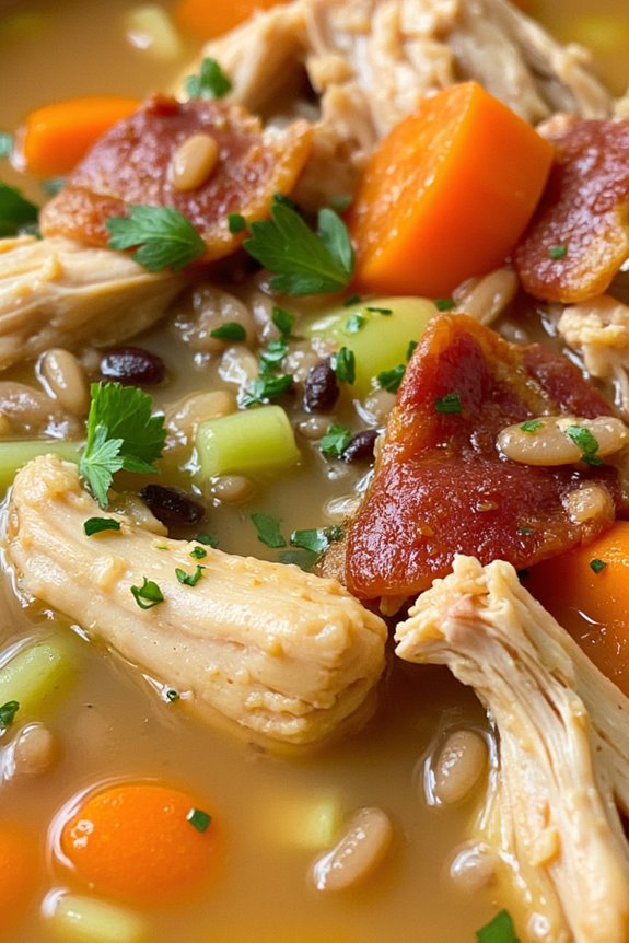 hearty bacon chicken soup