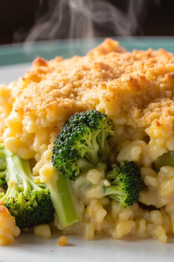 hearty broccoli wild rice casserole