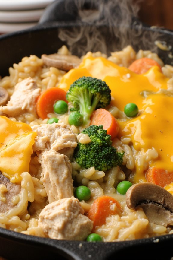 hearty chicken rice casserole