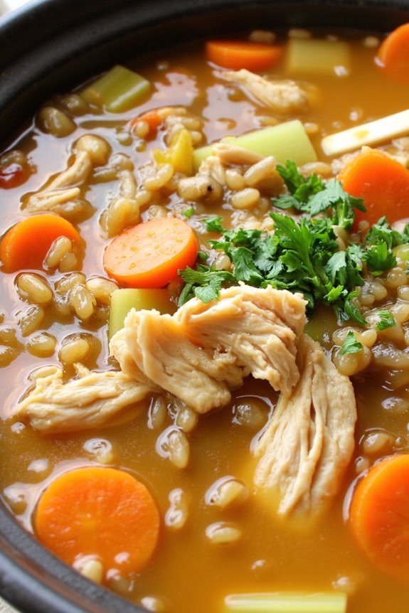 hearty crockpot chicken soup
