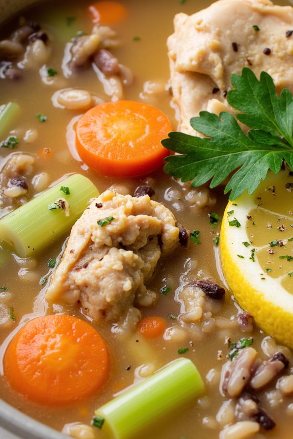 hearty lemon herb soup