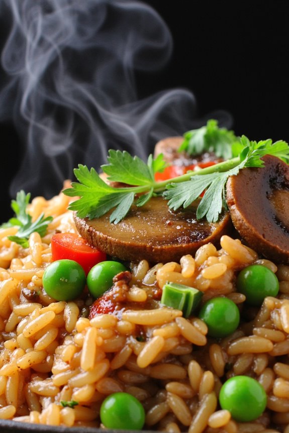 hearty mushroom herb fried rice