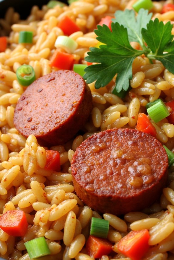 hearty smoked sausage rice