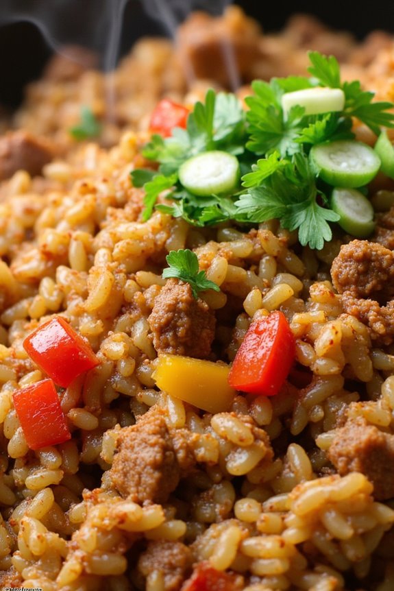 hearty southern dirty rice