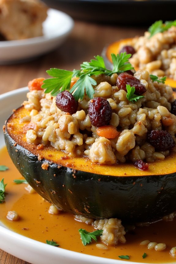 hearty stuffed acorn squash