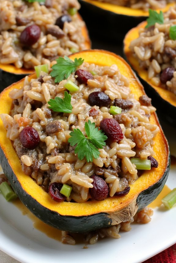 hearty stuffed acorn squash