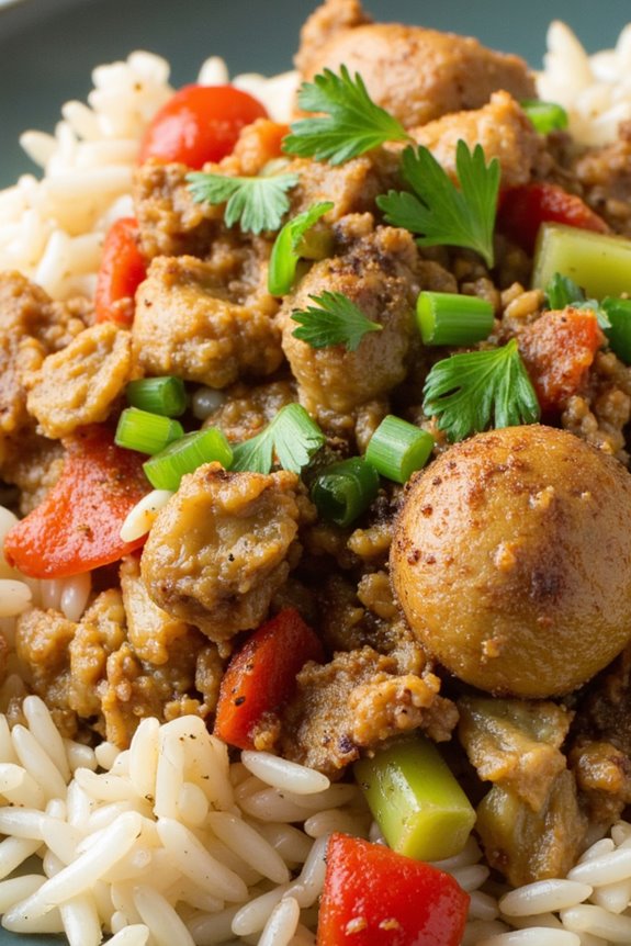 hearty vegetarian dirty rice