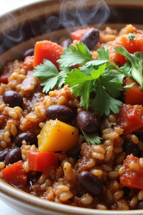 hearty vegetarian slow cooker chili