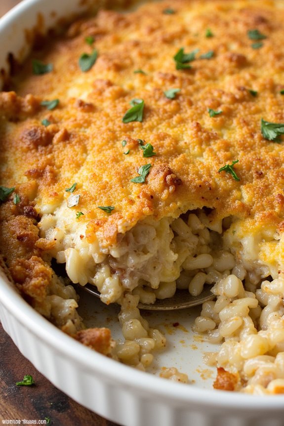 herb crusted french onion rice