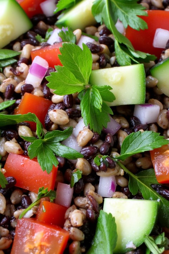herb infused wild rice salad