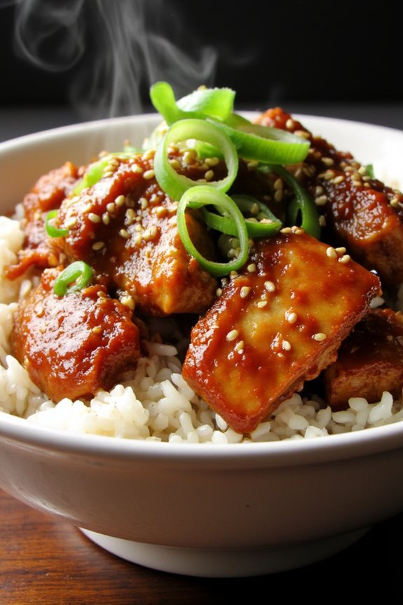 honey garlic pork bowl