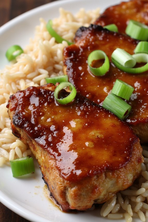 honey garlic pork chops