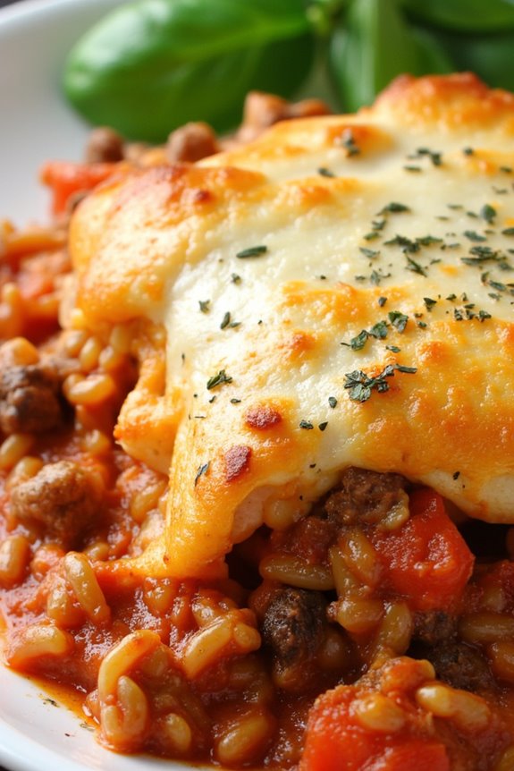 italian beef rice casserole