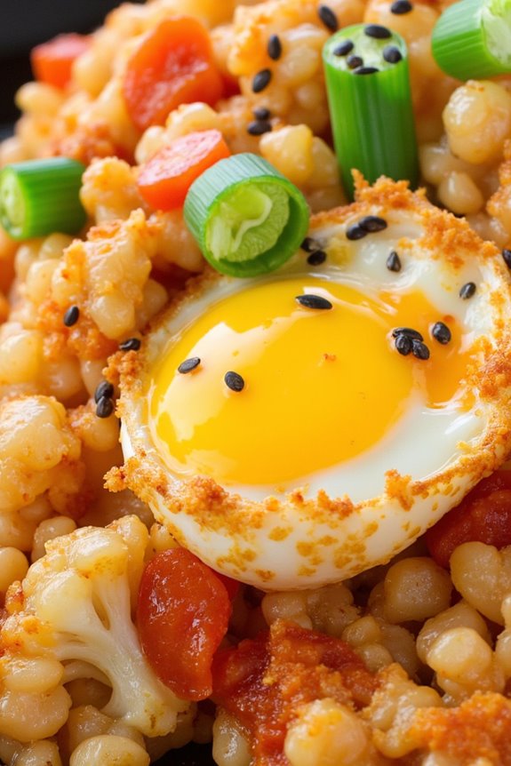 keto friendly kimchi fried rice