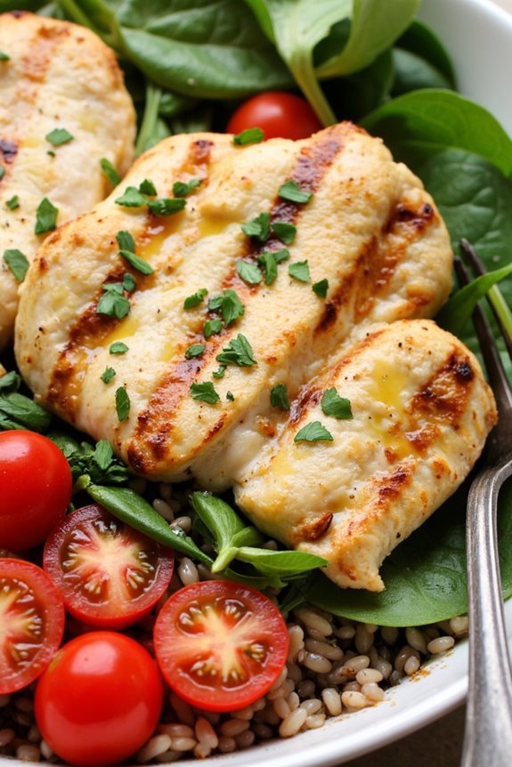 lemon herb chicken bowl