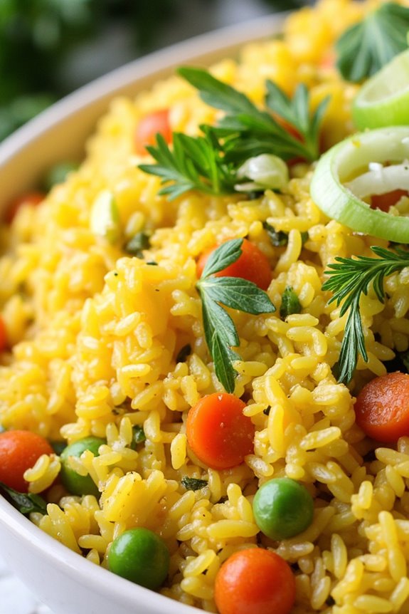 lemon herb oven fried rice