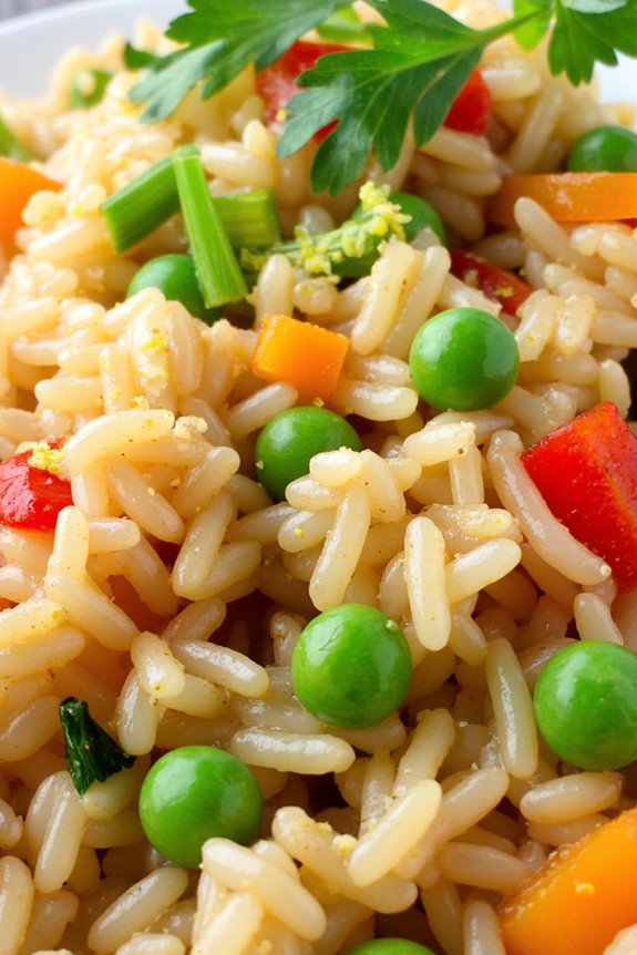 lemon infused herb rice dish