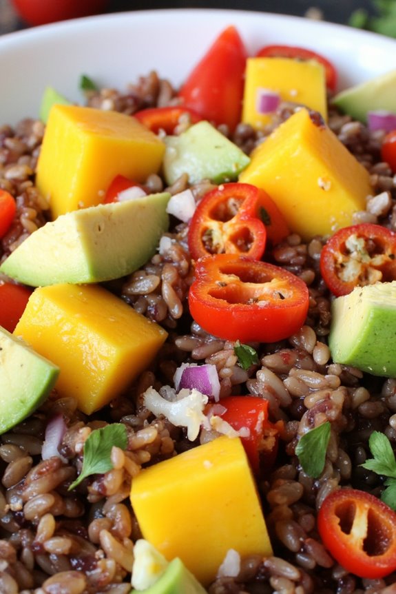 mango wild rice salad delight