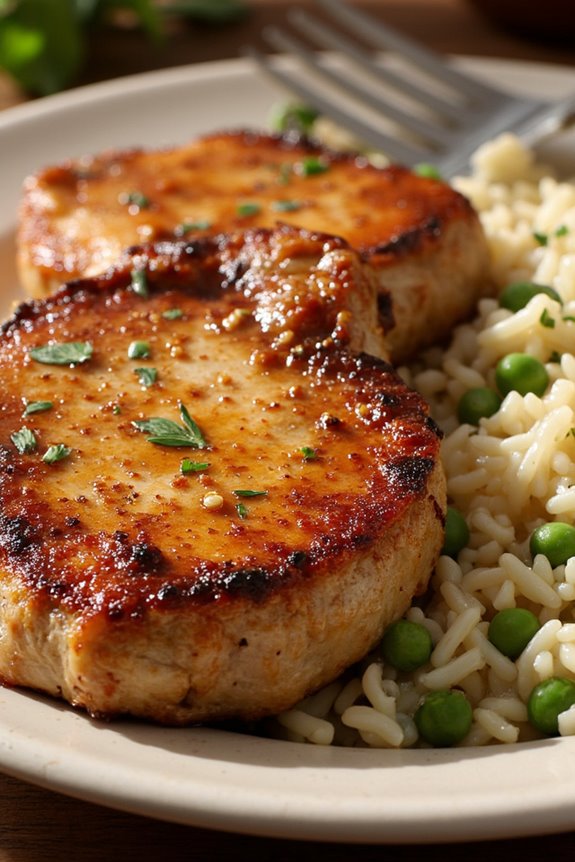 maple dijon pork chops