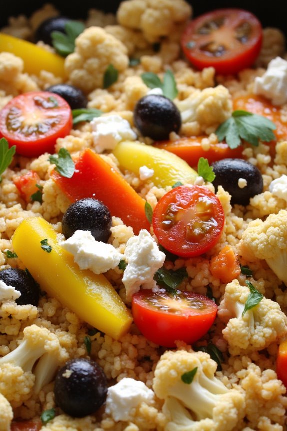 mediterranean cauliflower fried rice