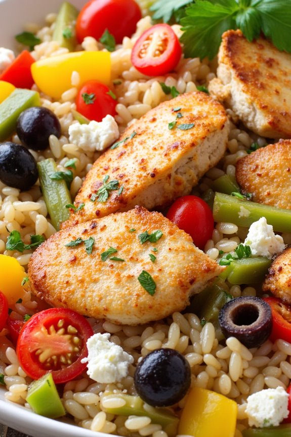 mediterranean chicken fried rice