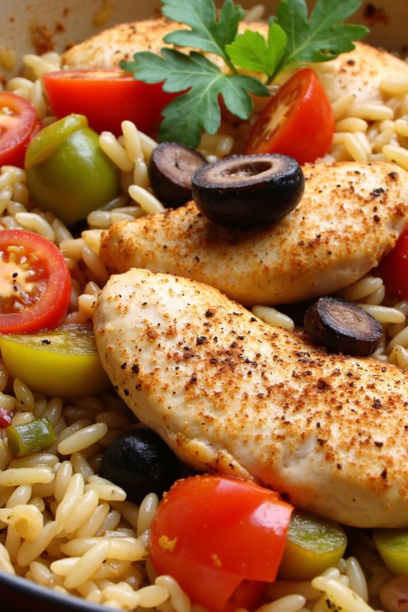 mediterranean chicken rice casserole