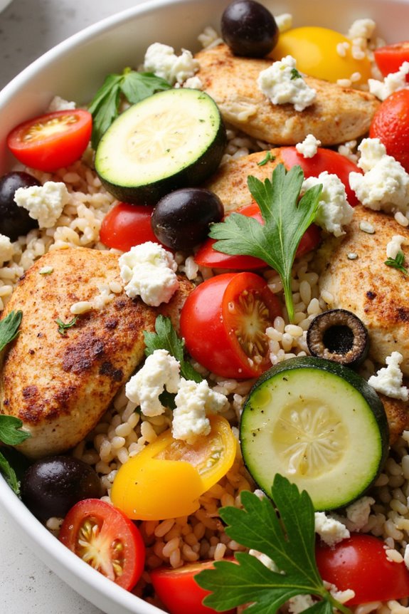 mediterranean chicken rice casserole