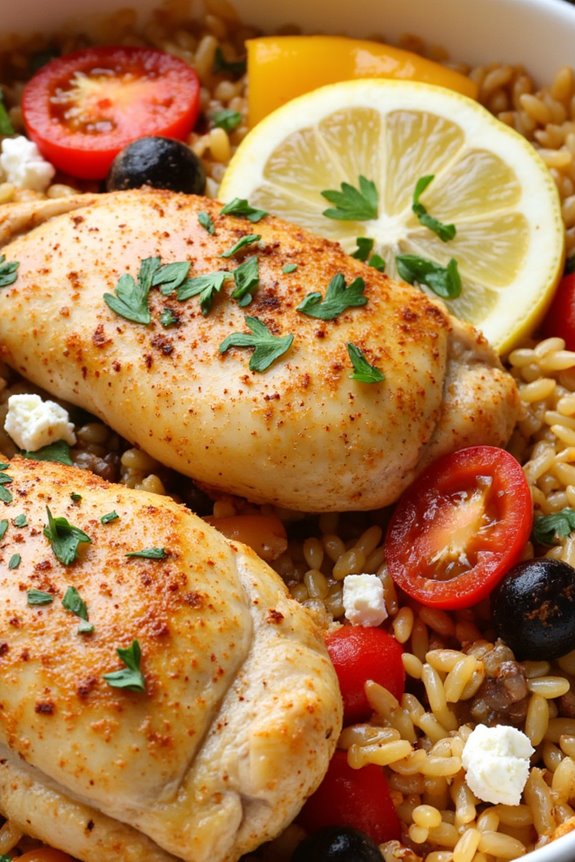 mediterranean chicken rice casserole