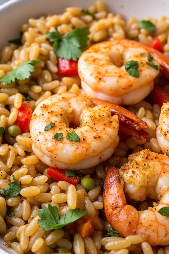 mediterranean shrimp rice dish