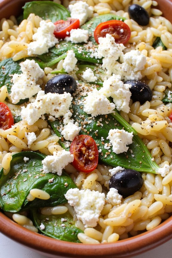 mediterranean spinach feta casserole