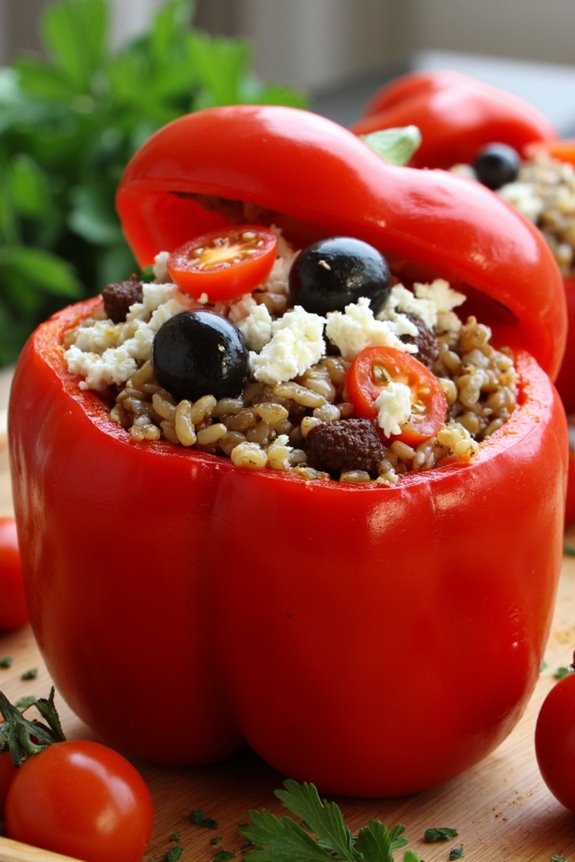mediterranean stuffed bell peppers