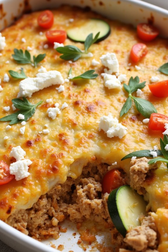 mediterranean turkey rice casserole
