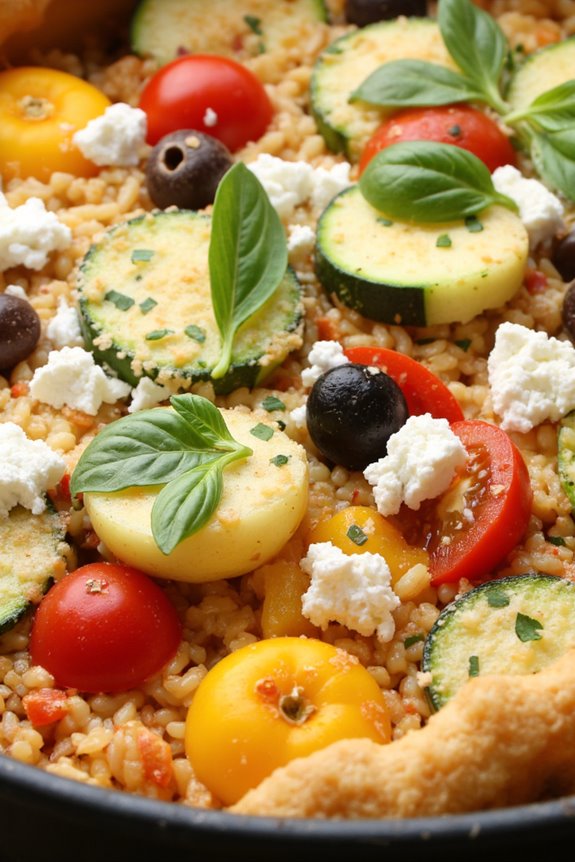 mediterranean vegetable rice casserole