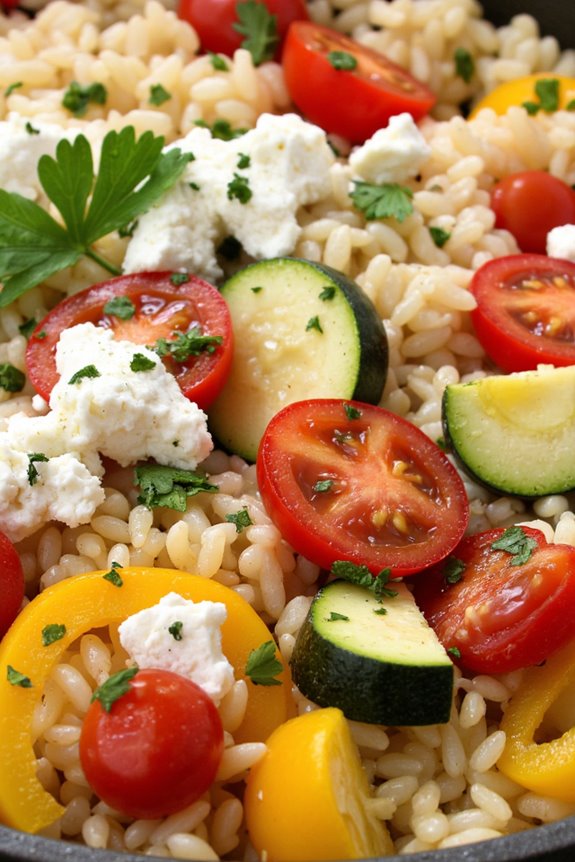 mediterranean vegetable rice casserole